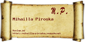 Mihailla Piroska névjegykártya